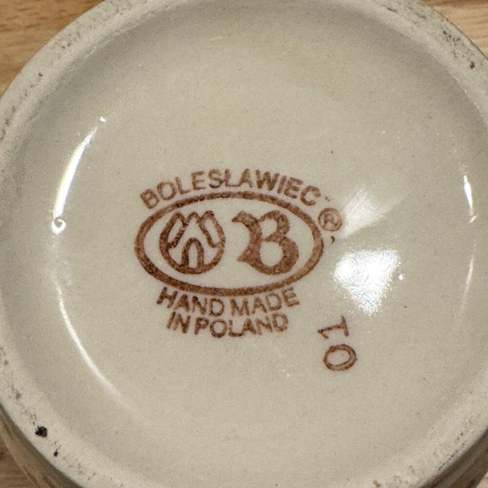 Polish Pottery Original Boleslawiec 7" Pitcher Trees and Stars Perfect Condition - Picture 6 of 6